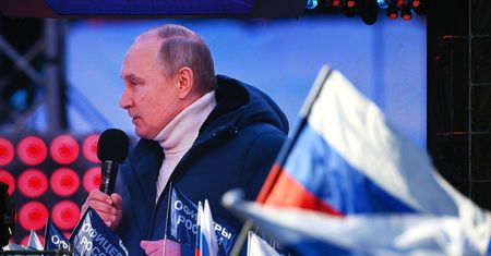 Zełenski po wystąpieniu Putina na Łużnikach.