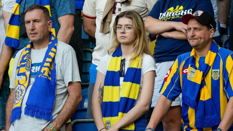 Kibice na meczu Arka Gdynia - Pogoń Szczecin