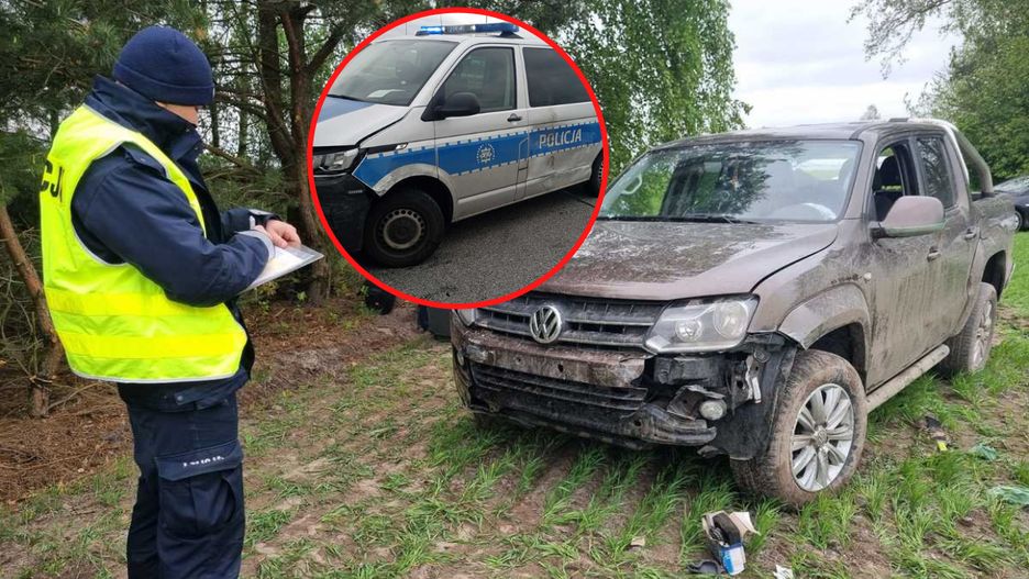 Pościg przez trzy powiaty zakończył się użyciem broni przez policję