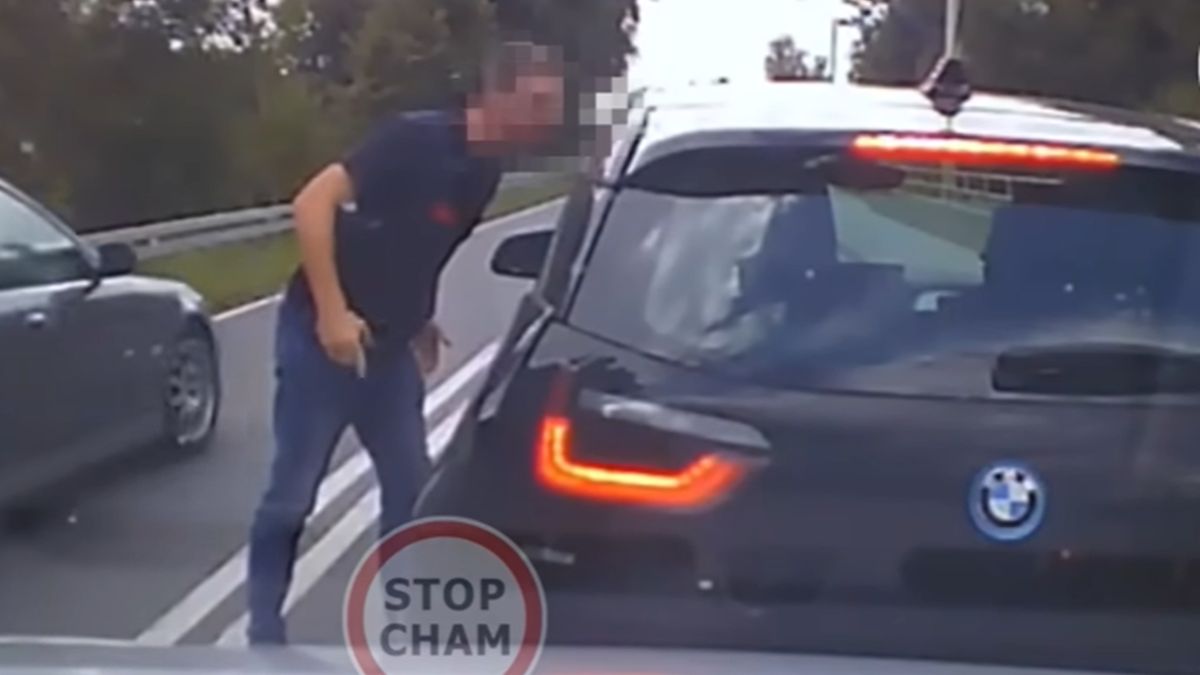 Nagranie z małopolskich Dobczyc. Awantura na drodze.