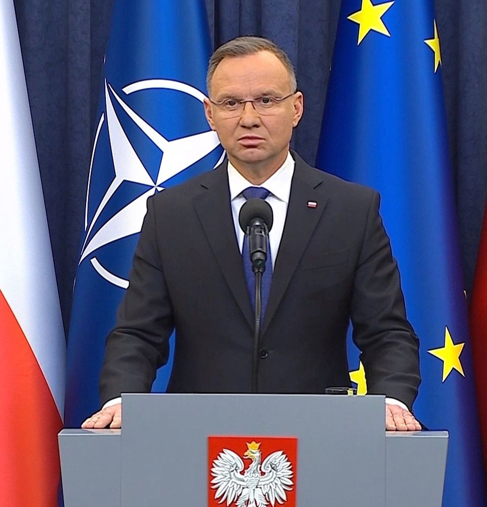 Andrzej Duda podczas wystąpienia