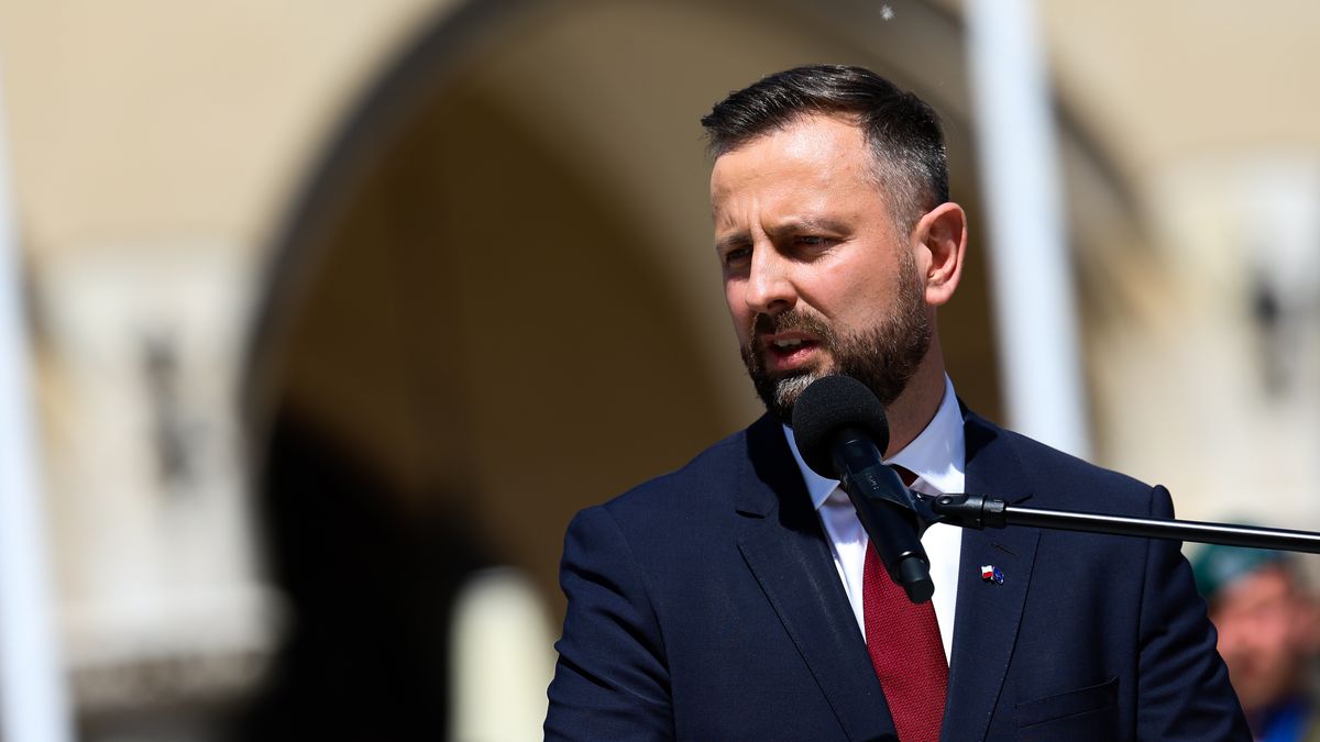 Minister of National Defense and Deputy Prime Minister, Wladyslaw Kosiniak-Kamysz, is participating in celebrations marking the 80th anniversary of the Battle of Monte Cassino at the Main Square in Krakow, Poland, on May 18, 2024. On the occasion of the 80th anniversary of the Battle of Monte Cassino, one of the bloodiest battles fought by Allied troops against the forces of the Third Reich during World War II, celebrations are being held on the Main Square with the participation of Prime Minister Donald Tusk and Minister of National Defense Wladyslaw Kosiniak-Kamysz. The Minister is announcing the establishment of the 2nd Polish Corps Day. The ceremony is being attended by the army, which is marching through the streets of the city. There is also a military picnic on Blonia, where military vehicles are being presented. (Photo by Klaudia Radecka/NurPhoto via Getty Images)