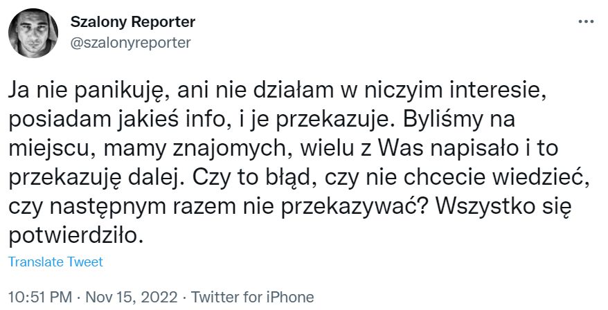 Szalony Reporter sieje panikę