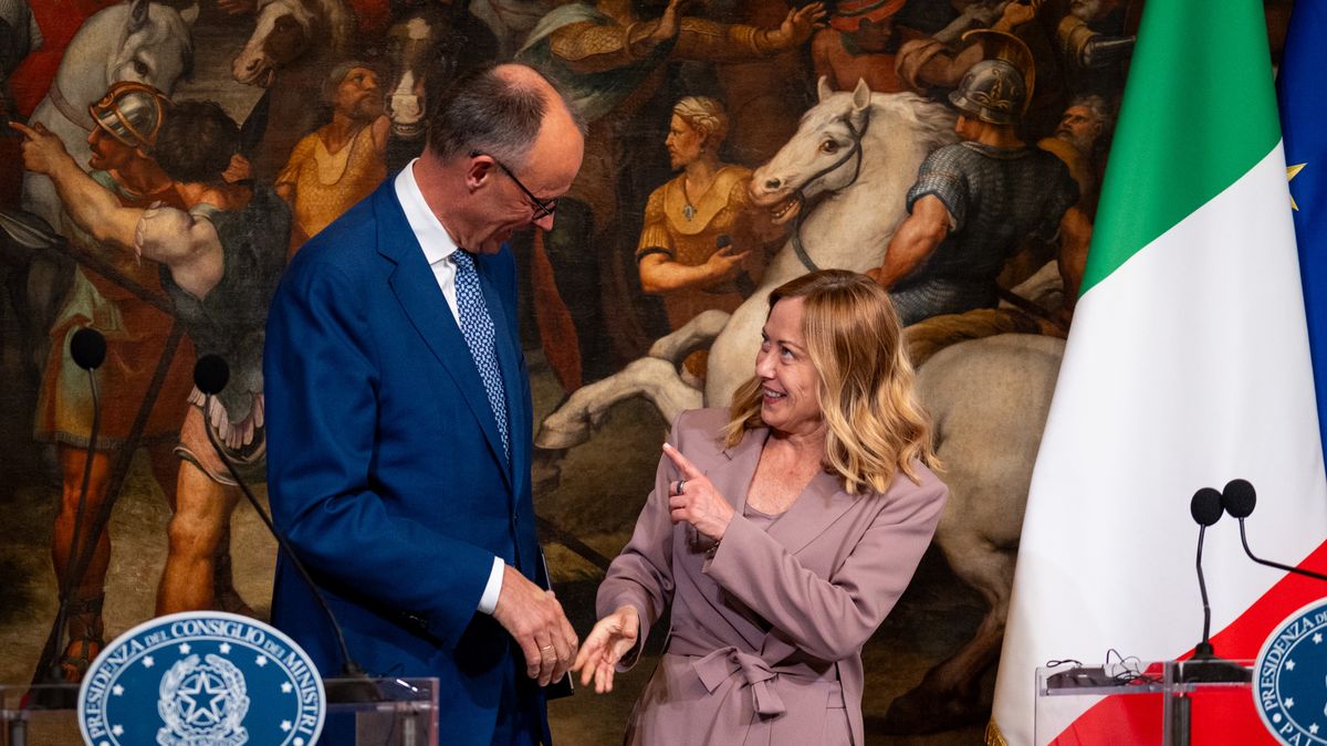Friedrich Merz i Giorgia Meloni