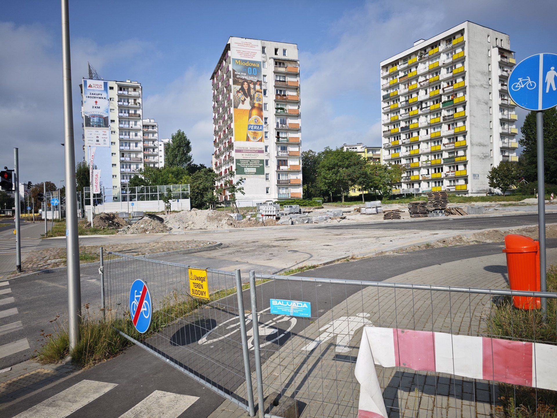 Budowa trasy staromostowej w centrum Torunia