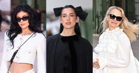 Wystrojone gwiazdy podbijają Paryski Tydzień Mody: Kylie Jenner, Dua Lipa, Pamela Anderson