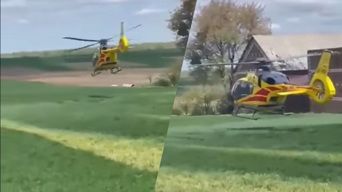 O włos od tragedii po starcie śmigłowca