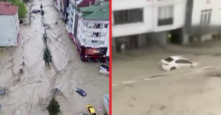 Turcja tonie. Woda niesie ze sobą samochody. Szokujące nagranie z powodzi