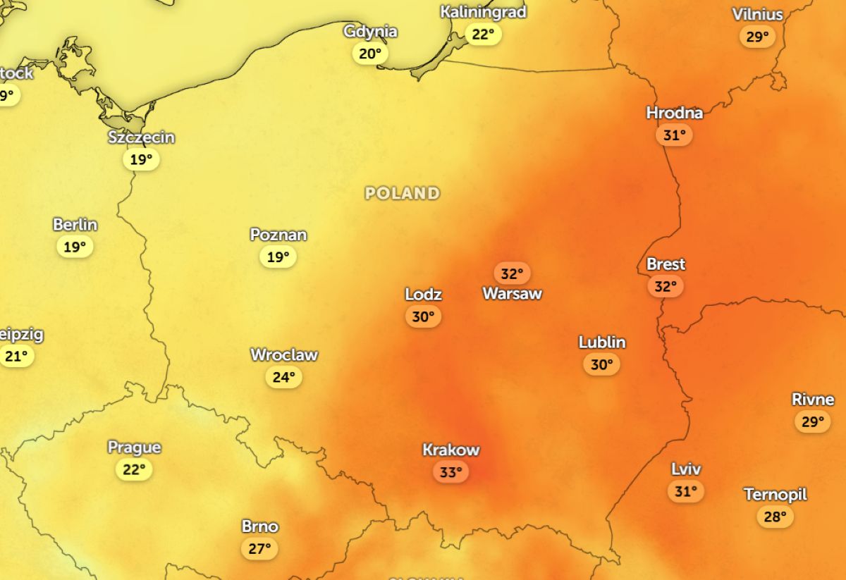 Dynamiczna końcówka sierpnia. Różnica temperatur przekroczy 10 stopni