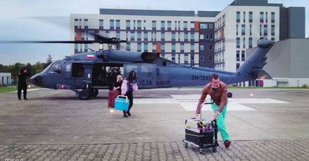 Wrocław. Policja na ratunek. Helikopter przetransportował serce do przeszczepu