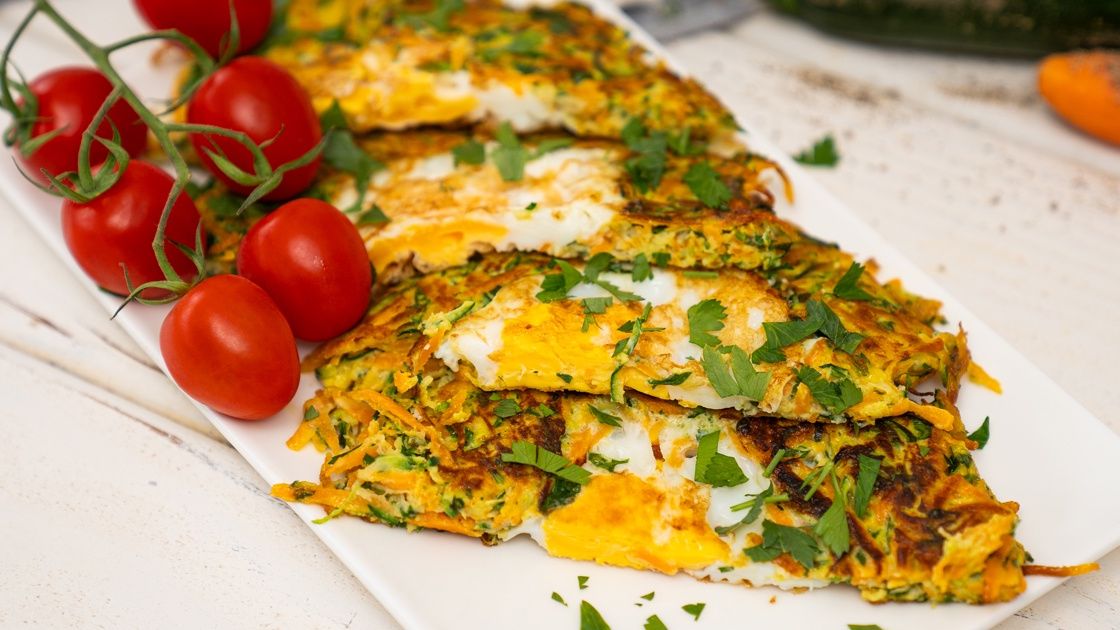 Śniadaniowe placki warzywne z jajkiem- Pyszności