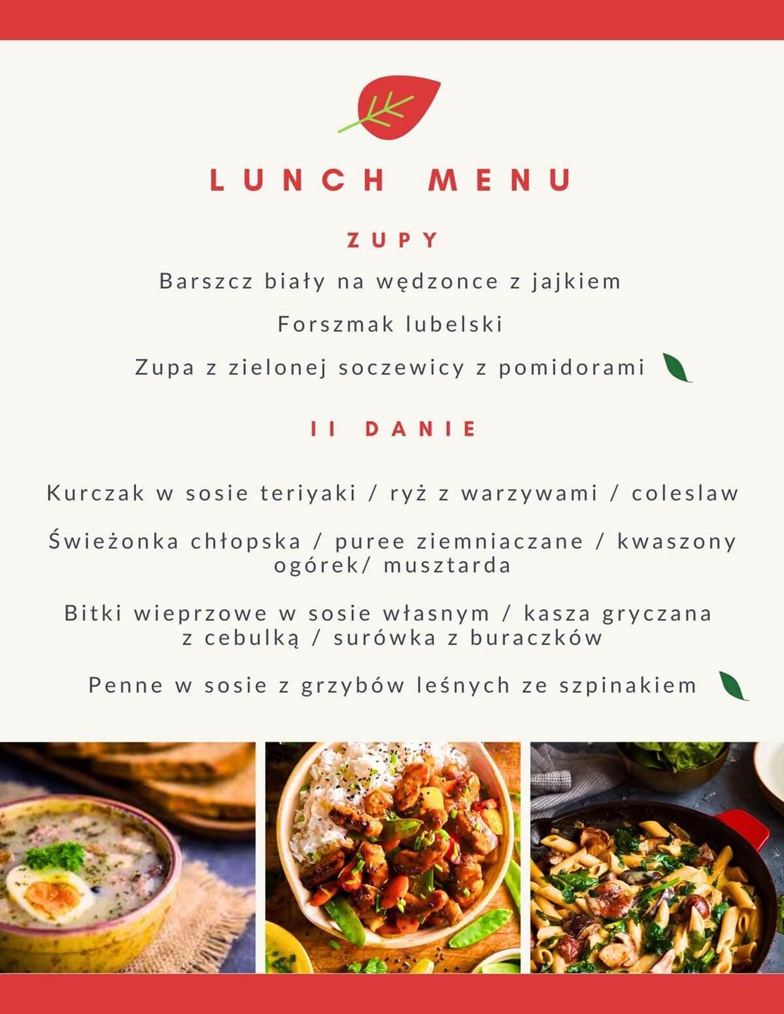 Przystań lunch 17-21 marca