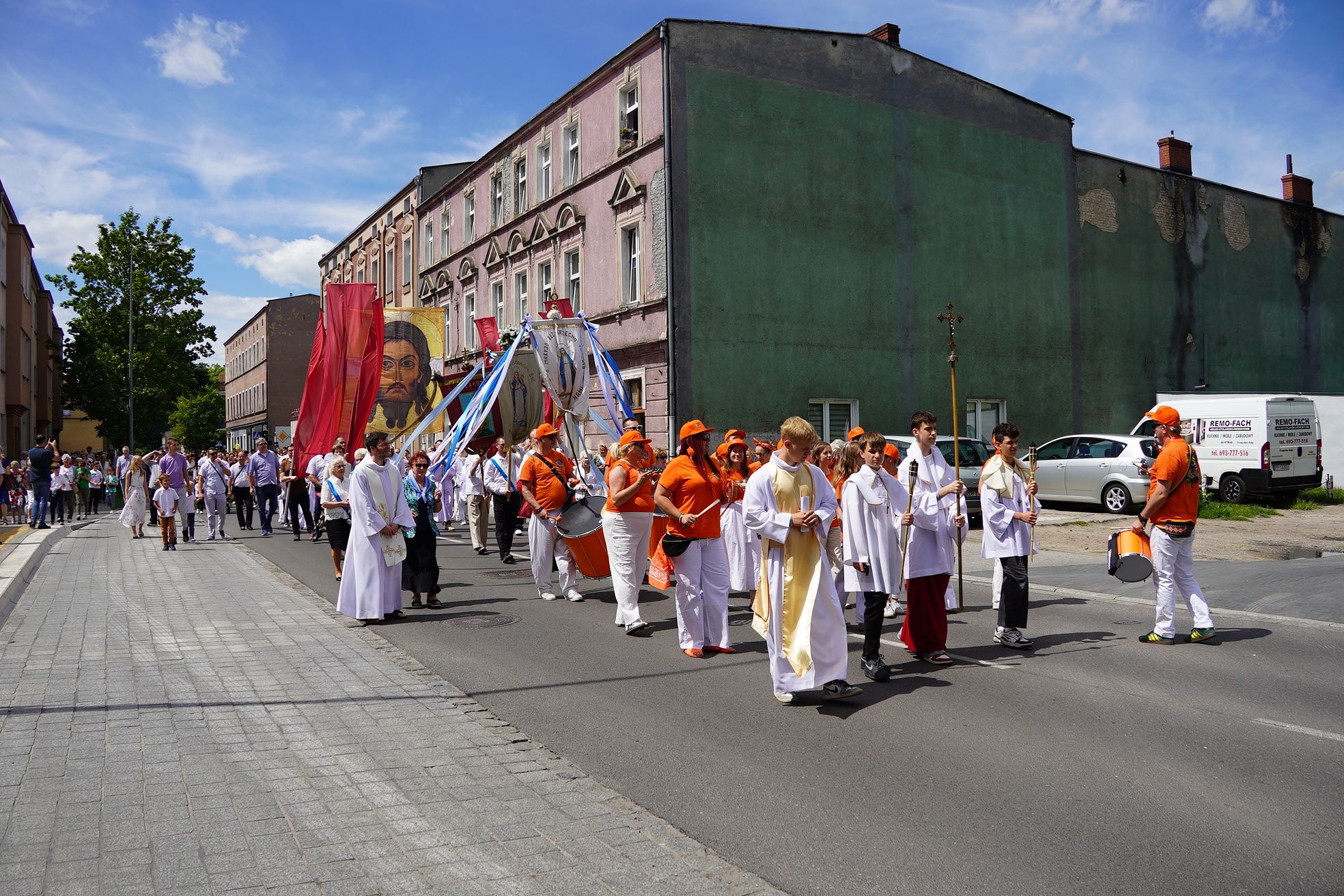 Procesja Bożego Ciała w parafii pw. Św. Antoniego w Pile