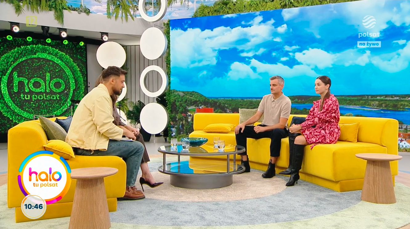 Antoni Pawlicki i Agnieszka Więdłocha w "Halo tu Polsat"