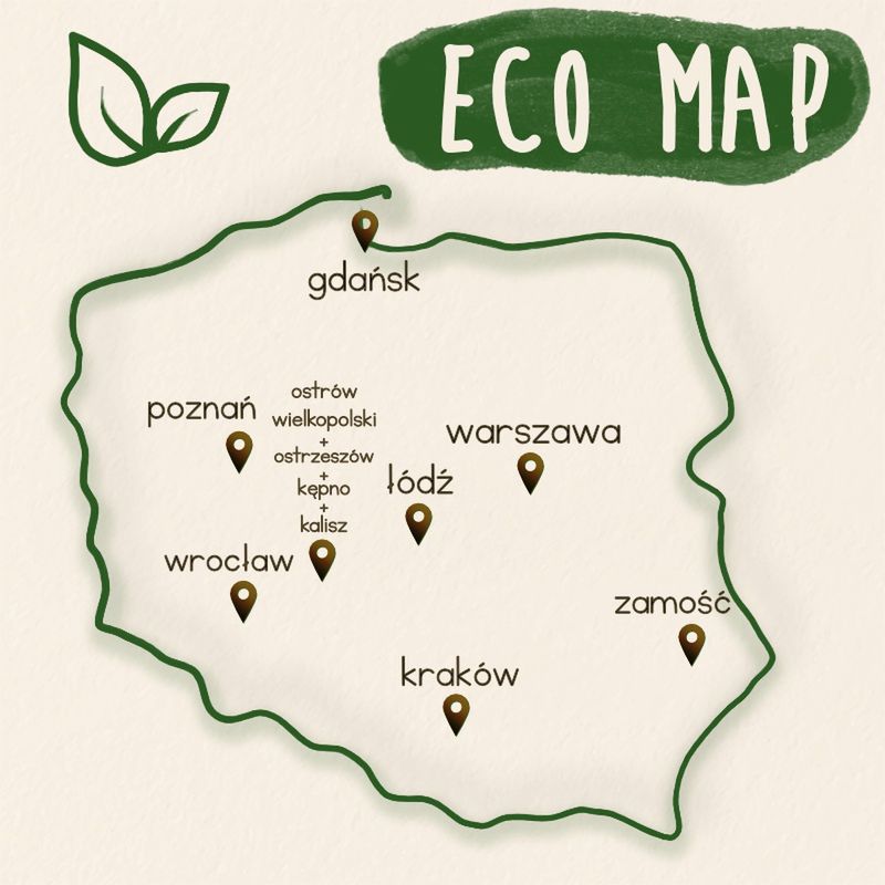 mapa eko sklepów w Polsce