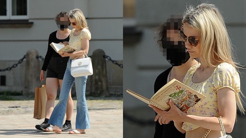 Magdalena Ogórek z córką