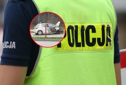 Pijany policjant rozbił samochód i uciekł do lasu