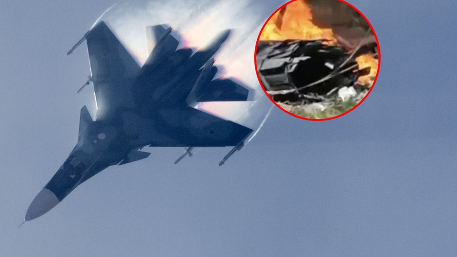 Bombowiec Su-34 spadł przy granicy z Ukrainą w obwodzie briańskim