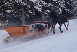Spłoszone konie biegły szlakiem do Morskiego Oka. Turyści uciekali w popłochu
