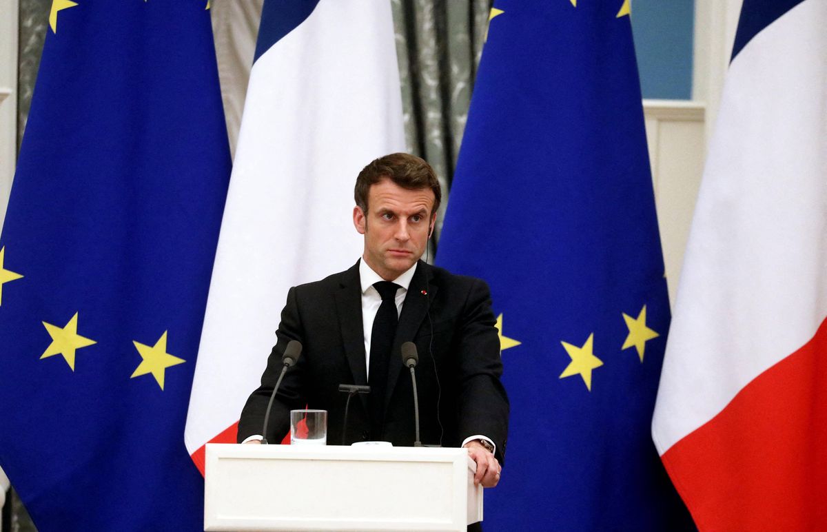 Prezydent Francji Emmanuel Macron 