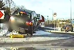 Wjechał na środek ronda. Nagrali "popis" kierowcy bmw