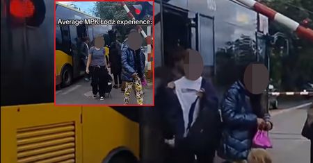Autobus utknął na przejeździe kolejowym. W środku zaczęła się panika