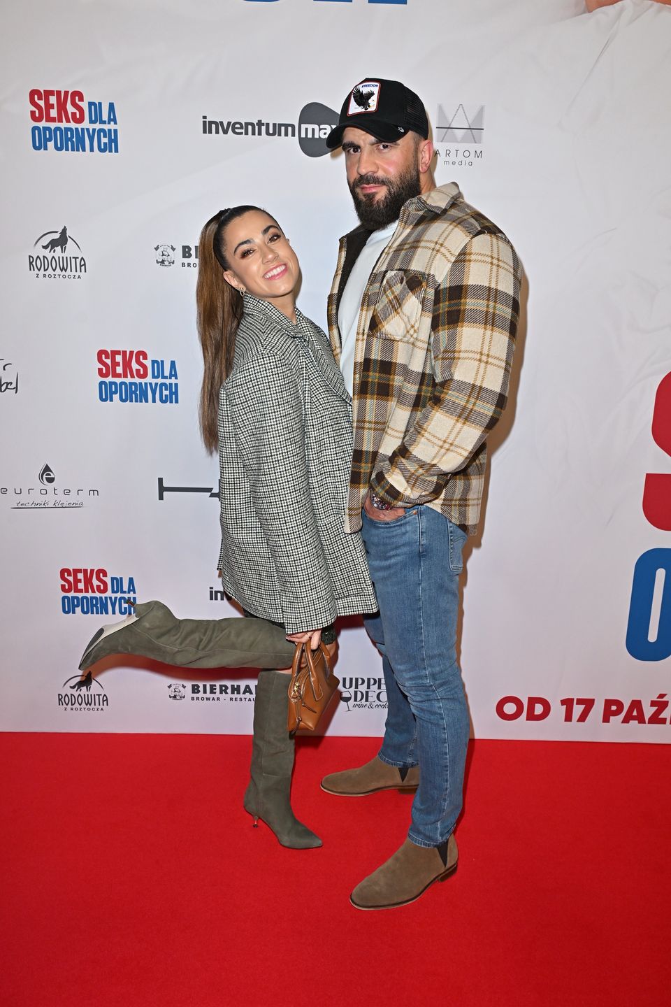 Maja Hyży z partnerem na premierze filmu "Seks dla opornych"