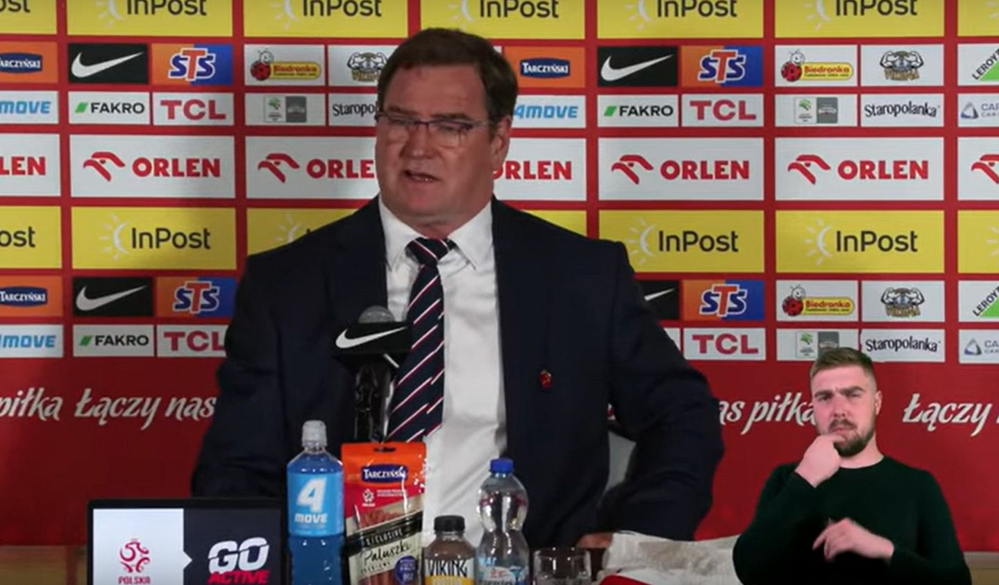 Jan Urban podczas konferencji PZPN