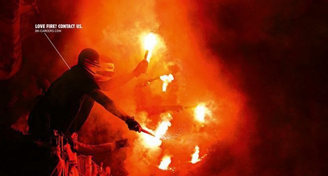 „Kochasz ogień? Skontaktuj się z nami” zachęca Burger King