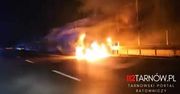 Groźna sytuacja na A4. Zapalił się samochód