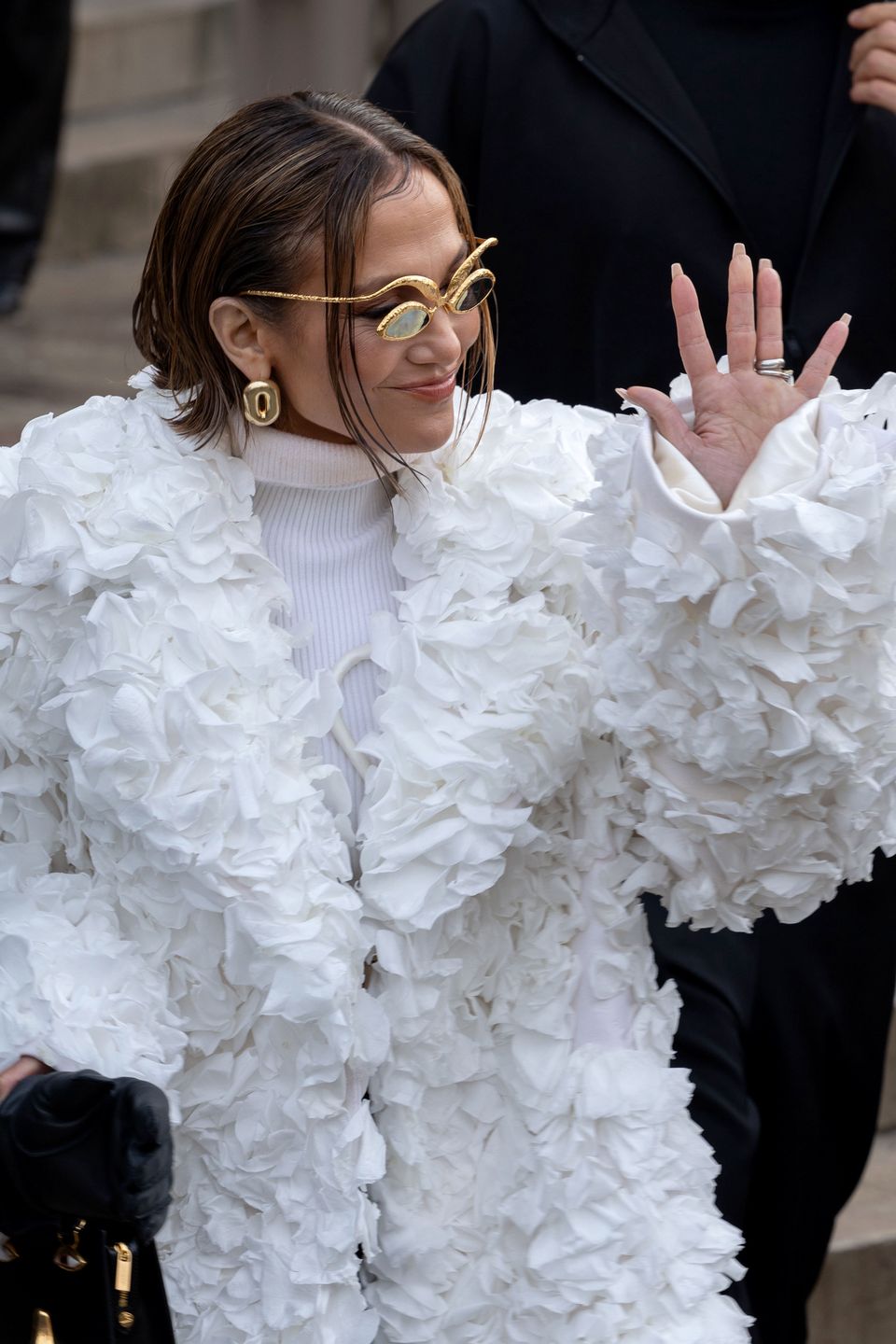 Jennifer Lopez na Fashion Weeku w Paryżu
