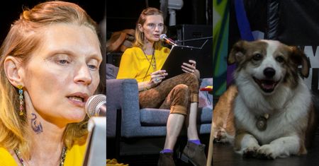 Dawno niewidziana Agata Buzek czyta na Europejskiej Nocy Literatury z pupilem u boku (ZDJĘCIA)