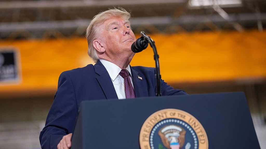 President Trump Speaks At Mack Trucks Facility In Pennsylvania's Lehigh Valley
MACUNGIE, PENNSYLVANIA - JUNE 23: U.S. President Donald Trump delivers remarks at the Mack Trucks Lehigh Valley Operations facility on June 23, 2026 in Macungie, Pennsylvania. President Trump visited the facility to highlight American manufacturing and its benefits for local economies. (Photo by Andrew Harnik/Getty Images)
Andrew Harnik