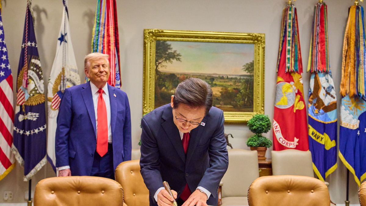 Prezydent Korei Płd. Li Dze Mjung z wizytą u Donalda Trumpa