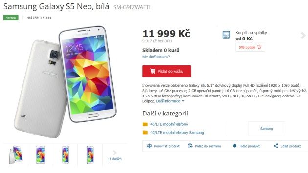 Galaxy S5 Neo przeciek