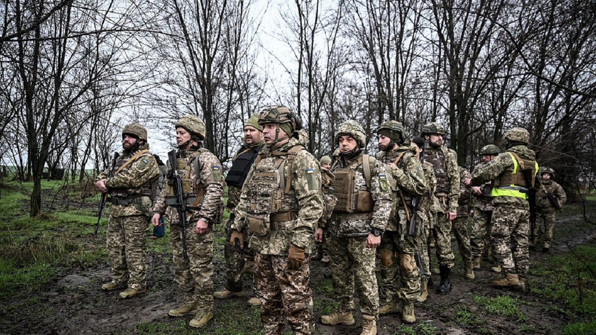 'Zero day' of basic training for recruits of 65th Separate Mechanized Brigade.
Recruits line up during the zero day of basic combined arms training at the 65th Separate Mechanized Brigade at an improvised training ground in Ukraine, on December 12, 2025 (Photo by Dmytro Smolienko/Ukrinform). NO USE RUSSIA. NO USE BELARUS. (Photo by Ukrinform/NurPhoto via Getty Images)
NurPhoto
army training, training ground, military education, military discipline, dmytro smolienko, armed forces of ukraine, russian-ukrainian war, combat training, basic military training, action shot, basic combined arms training, december 12, military recruits, zero day, military preparation, training program, ukrainian defense, soldier training, nurphoto, full body, training session, tactical training, instructors, basic training day, recruits, distance exercise, combat gear, ukrainian military, 65th separate mechanized brigade, improvised training ground, military readiness, mechanized brigade, afu, war in ukraine, military drills, combined arms training, defense forces, ukrinform, basic training