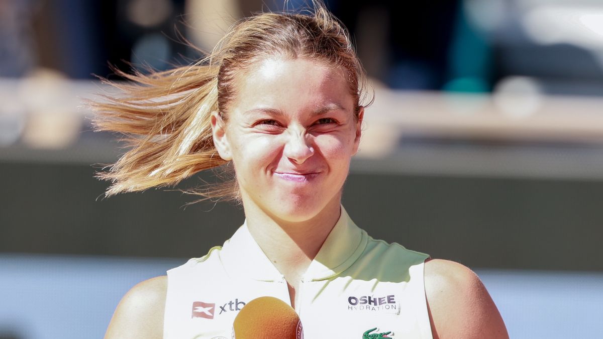 Maja Chwalinska during Roland Garros 2026 women's final in Paris, France, on June 6, 2026 (Photo by Foto Olimpik/NurPhoto via Getty Images)