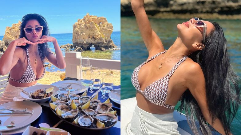 Nicole Scherzinger w bikini prezentuje imponującą formę i raczy się pysznościami na luksusowym jachcie: "Moje szczęśliwe miejsce" (FOTO)