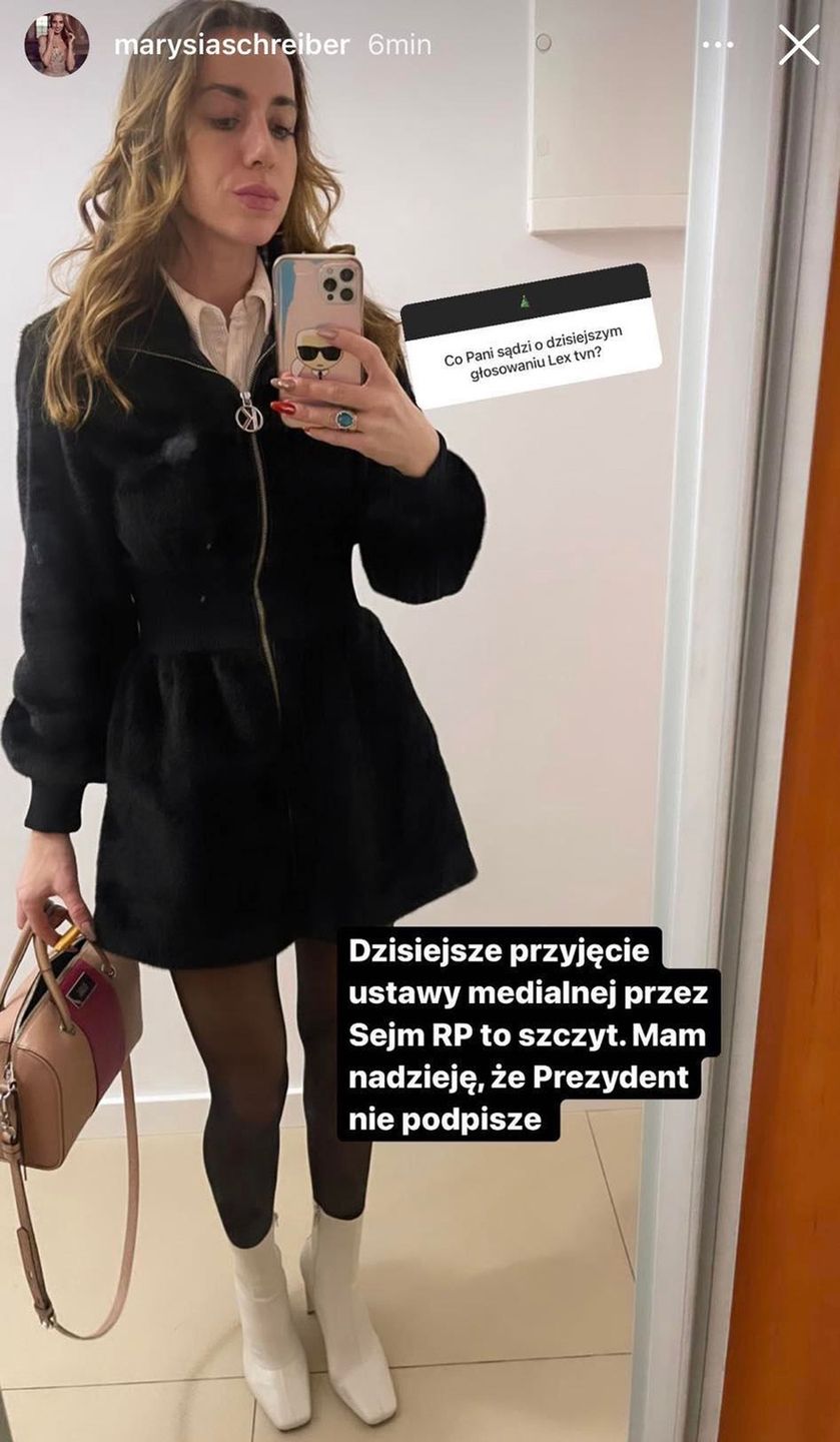 Marianna Schreiber ma żal do męża 