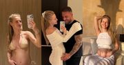Karolina Pisarek dokumentuje wakacje "z małym pasażerem na pokładzie" i eksponuje ciążowe krągłości w bikini (ZDJĘCIA)