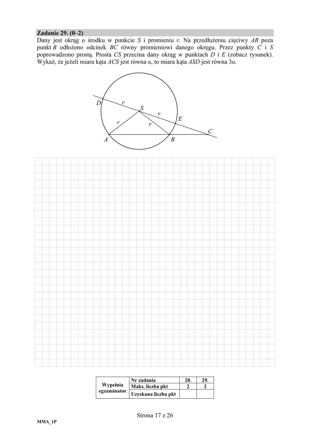 Matura z matematyki 2019