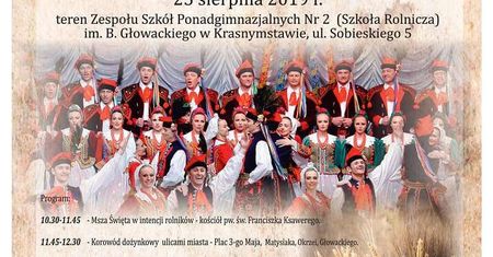 Dożynki Powiatowe w Krasnymstawie 2019 – program wydarzenia