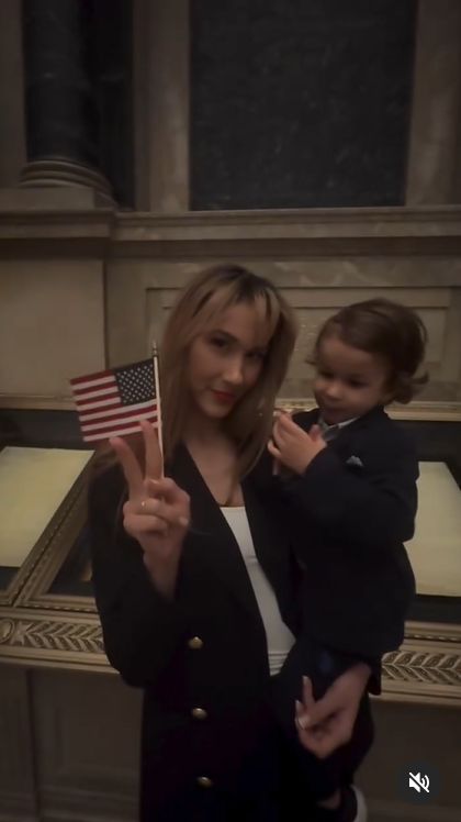 Ida Nowakowska z synem w Kapitolu