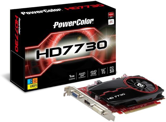 PowerColor Radeon HD 7730 1G GDDR5 karta graficzna zdjęcie opakowanie