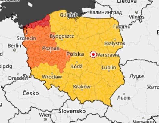 Pogoda w piątek - zagrożenia 