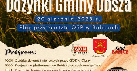 Dożynki w Babicach 2023. Występy artystyczne, zabawa taneczna i inne atrakcje