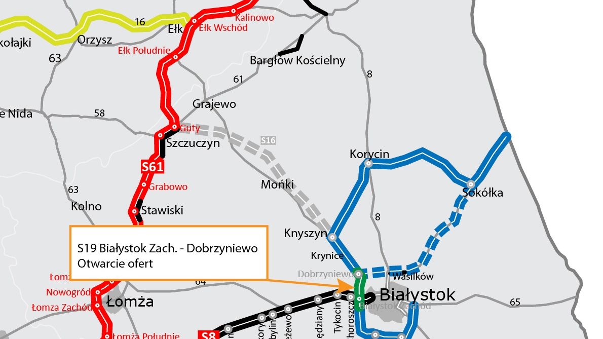 Otwarto koperty w przetargu na budowę jednego z podlaskich odcinków S19.