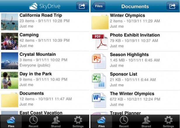 Oficjalna aplikacja SkyDrive dla iOS i Windows Phone