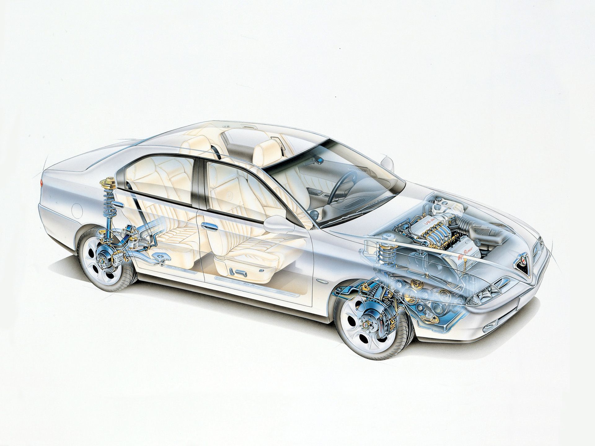 Alfa Romeo 166 - przekrój auta