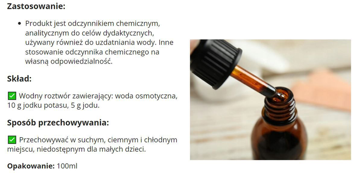 Produkt "służy jednak do celów dydaktycznych"